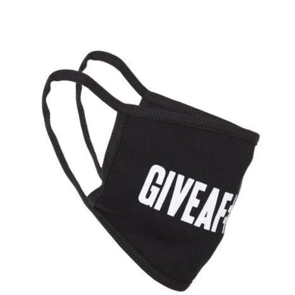 Give A F#@K Face Mask - Black/White